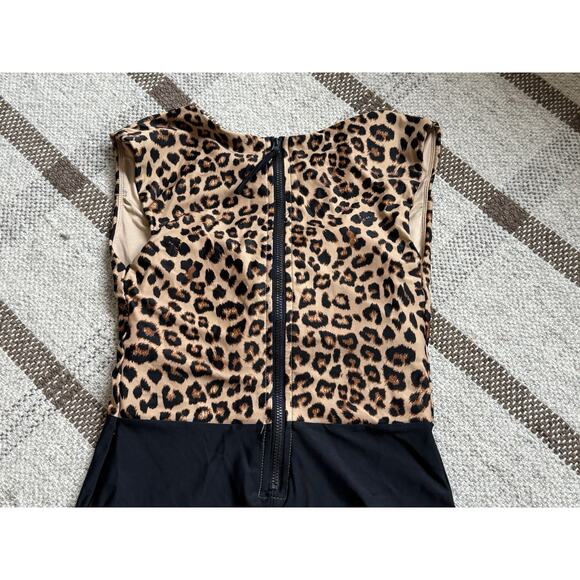 Summersalt The Surf Leo Leopard Print One Piece Swimsuit Women’s 4 Modest Small - Picture 7 of 12